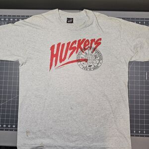 Vintage Nebraska Huskers Tshirt 90s Football College University Singlestitch 92